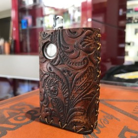 Dotmod - Dotaio COVER IN CUOIO by Cover per Svapatori - FLOWER OLD BROWN