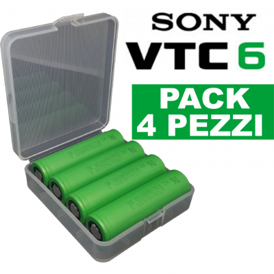 18650 - Sony VTC6 3120mAh 30A - PACK 4 PEZZI