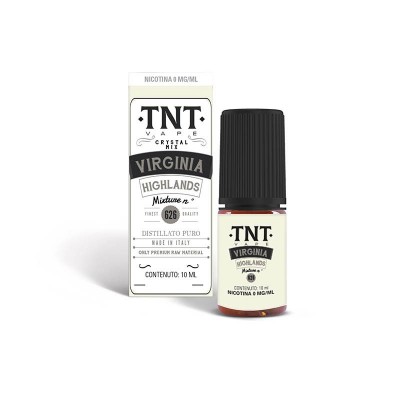 TNT Vape - Distillati Puri VIRGINIA HIGHLANDS MIXTURE 626 - 9mg/ml - Liquido pronto 10ml