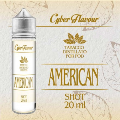 SHOT - Cyber Flavour Tabacco Distillato For Pod - AMERICAN - aroma 20+40 in flacone da 60ml