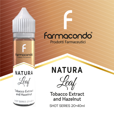 SHOT - Farmacondo - Natura Leaf - TABACCO E NOCCIOLA - aroma 20+40 in flacone da 60ml