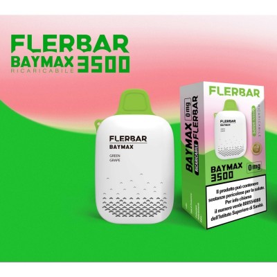 Flerbar Baymax - POD MOD MONOUSO 3500 PUFF senza nicotina - Green Grape