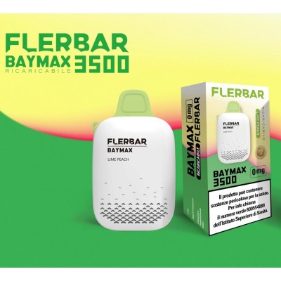 Flerbar Baymax - POD MOD MONOUSO 3500 PUFF senza nicotina - Lime Peach