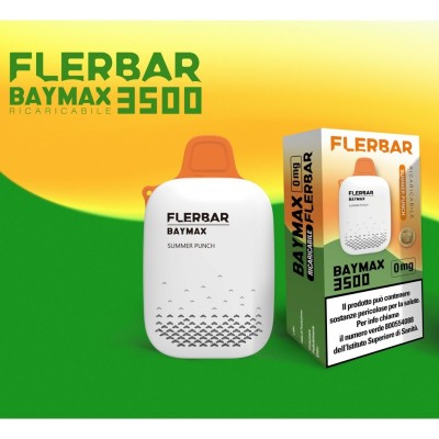 Flerbar Baymax - POD MOD MONOUSO 3500 PUFF senza nicotina - Summer Punch