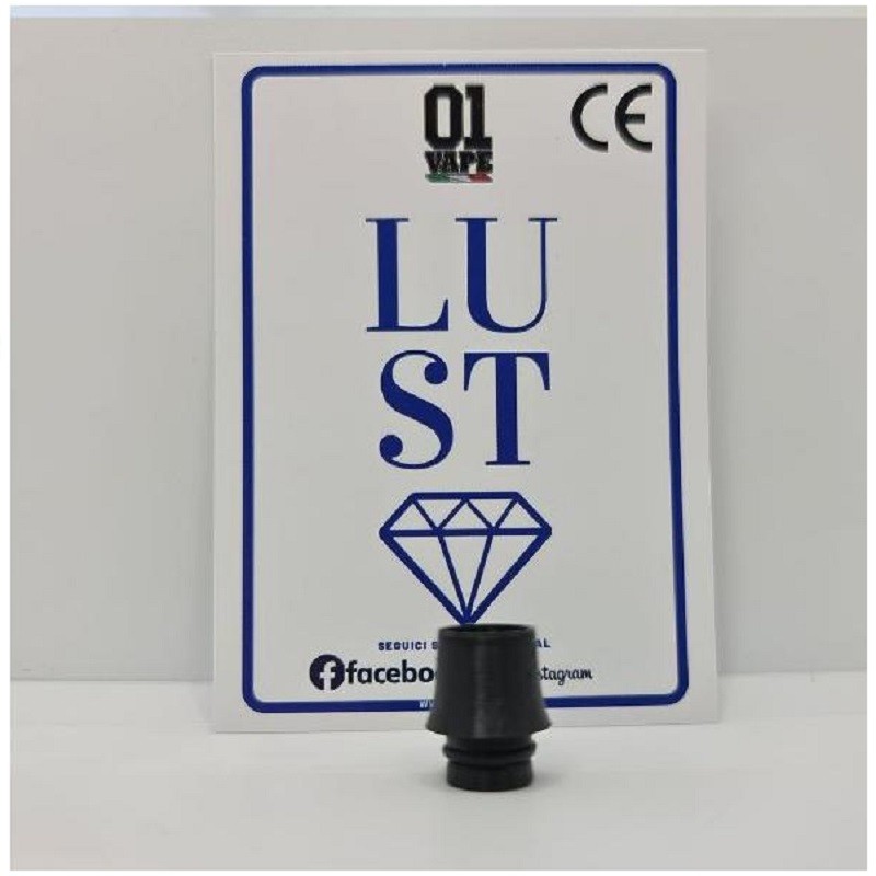 01 Vape - LUST - DRIP TIP 510 PER ATOM compatibile con filtro kiwi - BLACK