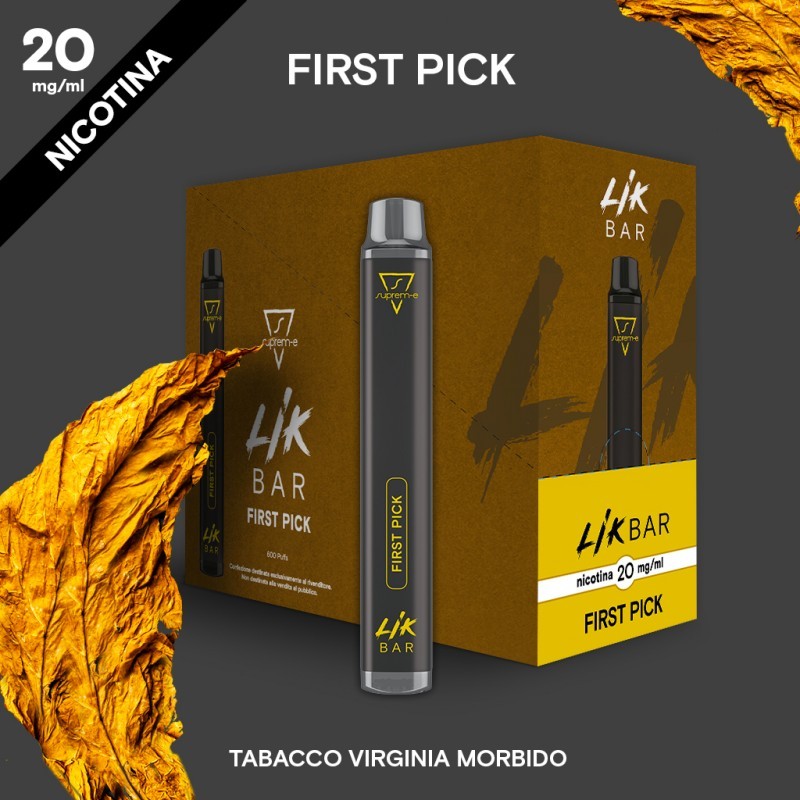 KIT 4 Gusti Tabacco LIK BAR Nic 0 Sigaretta Usa e Getta