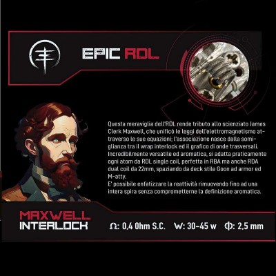 Breakill's Alien Lab - Heroes Limited Edition - MAXWELL INTERLOCK EPIC RDL 0.4ohm ID 2,5mm 25-40W - 2 PEZZI