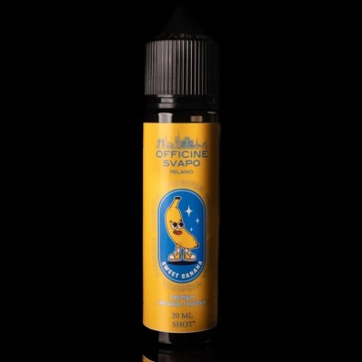 SHOT - Officine Svapo - Premium Natural Flavour - Sweet Tobacco - SWEET BANANA - aroma 20+40 in flacone da 60ml