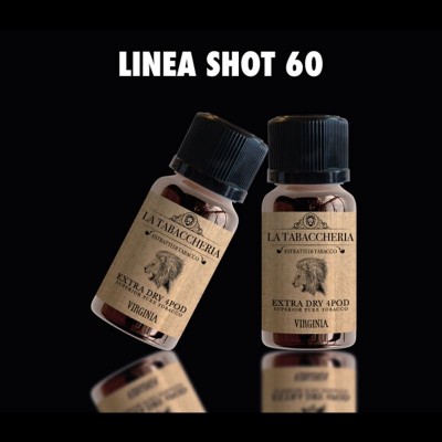 SHOT60 - La Tabaccheria EXTRA DRY 4POD - Original White - VIRGINIA - aroma 20+40 in flacone da 20ml