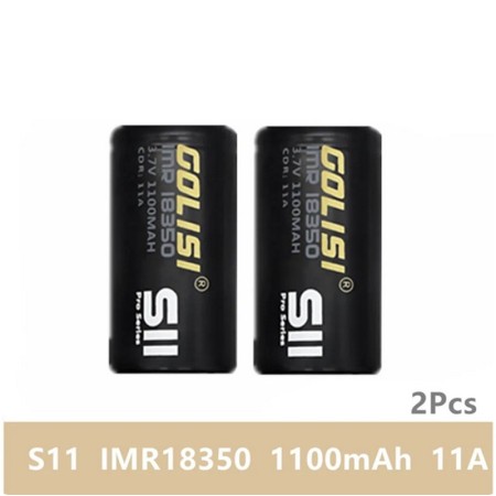 18350 - GOLISI S11 IMR 1100mAh 11A PROTECTED - 2 Pezzi