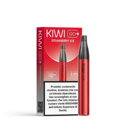 Kiwi Vapor - KIWI GO+ STARTER KIT 500mAh  CON POD PRECARICATA 20mg/ml - Strawberry Ice