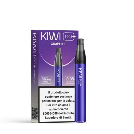 Kiwi Vapor - KIWI GO+ STARTER KIT 500mAh  CON POD PRECARICATA 0mg/ml - Grape Ice