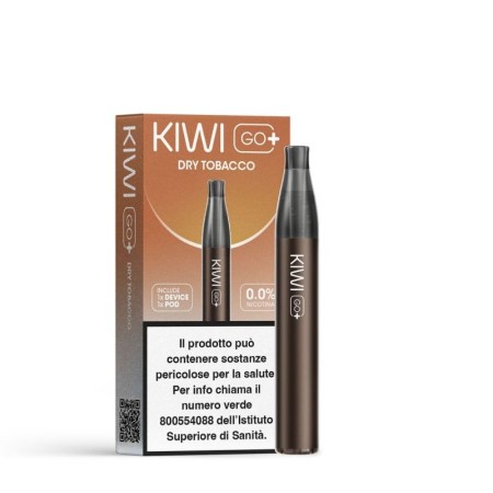 Kiwi Vapor - KIWI GO+ STARTER KIT 500mAh  CON POD PRECARICATA 0mg/ml - Dry Tobacco