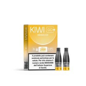 Kiwi Vapor - POD PRECARICATE per Kiwi Go+ 0mg/ml - Mango Ice - 2 PEZZI