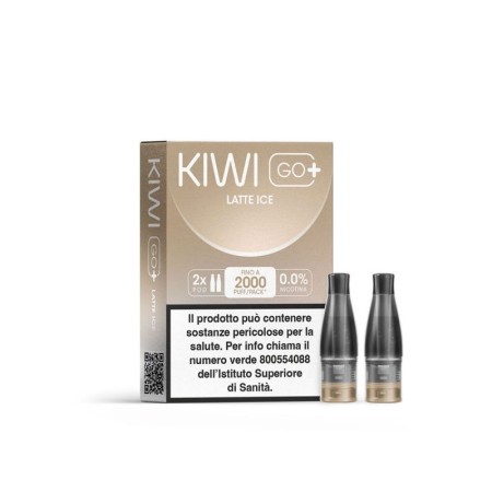 Kiwi Vapor - POD PRECARICATE per Kiwi Go+ 0mg/ml - Latte Ice - 2 PEZZI