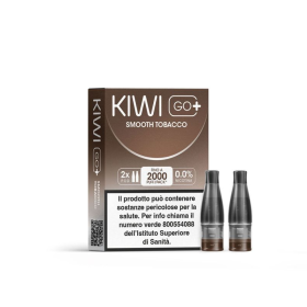 Kiwi Vapor - POD PRECARICATE per Kiwi Go+ 0mg/ml - Smooth Tobacco - 2 PEZZI