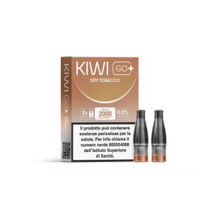 Kiwi Vapor - POD PRECARICATE per Kiwi Go+ 0mg/ml - Dry Tobacco - 2 PEZZI