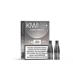 Kiwi Vapor - POD PRECARICATE per Kiwi Go+ 20mg/ml - Classic Tobacco - 2 PEZZI