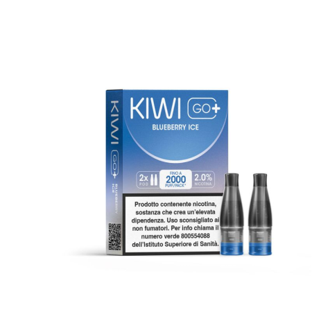 Kiwi Vapor - POD PRECARICATE per Kiwi Go+ 20mg/ml - Blueberry Ice - 2 PEZZI