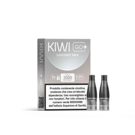 Kiwi Vapor - POD PRECARICATE per Kiwi Go+ 20mg/ml - Coconut Milk - 2 PEZZI