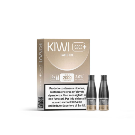 Kiwi Vapor - POD PRECARICATE per Kiwi Go+ 20mg/ml - Latte Ice - 2 PEZZI