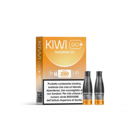 Kiwi Vapor - POD PRECARICATE per Kiwi Go+ 20mg/ml - Tangerine Ice - 2 PEZZI