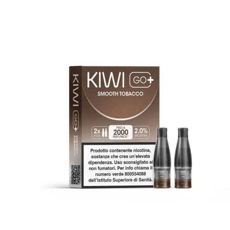 Kiwi Vapor - POD PRECARICATE per Kiwi Go+ 20mg/ml - Smooth Tobacco - 2 PEZZI