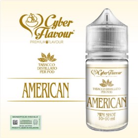 MINI SHOT - Cyber Flavour - Tabacco Distillato per Pod - AMERICAN - aroma 10+10 in flacone da 30ml