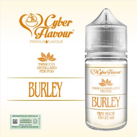 MINI SHOT - Cyber Flavour - Tabacco Distillato per Pod - BURLEY - aroma 10+10 in flacone da 30ml