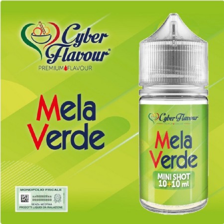 MINI SHOT - Cyber Flavour - MELA VERDE - aroma 10+10 in flacone da 30ml