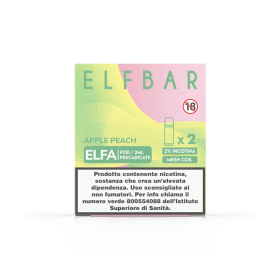 ElfBar - ELFA POD PRECARICATE 20mg/ml - APPLE PEACH - 2 PEZZI