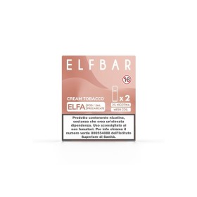 ElfBar - ELFA POD RECARICATE 20mg/ml - CREAM TOBACCO - 2 PEZZI