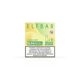 ElfBar - ELFA POD PRECARICATE 20mg/ml - LEMON MINT - 2 PEZZI