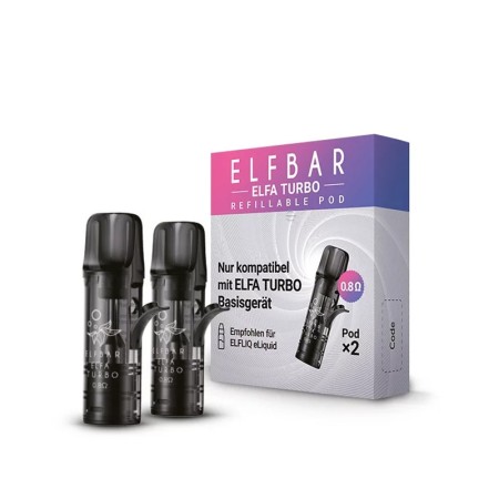 ElfBar - ELFA TURBO OPEN POD DI RICAMBIO 0.8ohm - 2 PEZZI