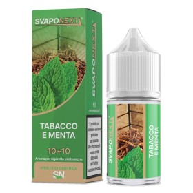 MINI SHOT - SvapoNext - Starter Flavour - TABACCO E MENTA - aroma 10+10 in flacone da 30ml