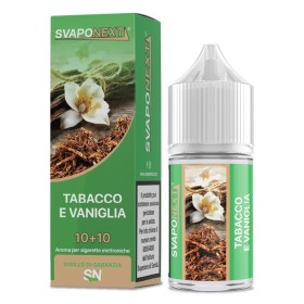 MINI SHOT - SvapoNext - Starter Flavour - TABACCO E VANIGLIA - aroma 10+10 in flacone da 30ml