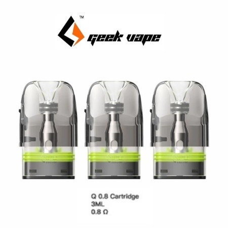 Geekvape - POD DI RICAMBIO da 3ml per SERIE Q da 0,8ohm - 3 PEZZI