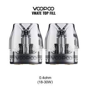 Voopoo - VMATE MAX TOP FILL POD DI RICAMBIO da 0,4ohm - 2 Pezzi