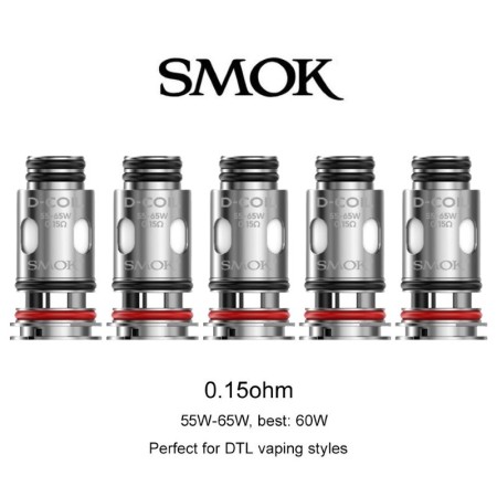 Smoktech - D-COIL 0,15ohm - PACK 5 RESISTENZE