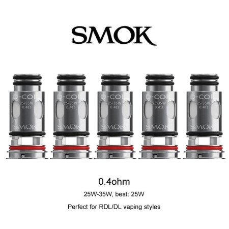 Smoktech - D-COIL 0,4ohm - PACK 5 RESISTENZE