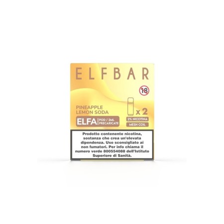 ElfBar - ELFA POD PRECARICATE 20mg/ml - PINEAPPLE LEMON SODA - 2 PEZZI