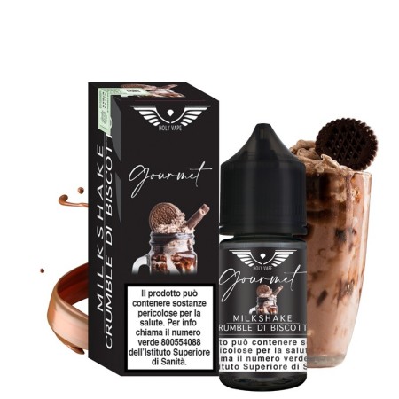 MINI SHOT - Holy Vape - Gourmet - MILKSHAKE E CRUMBLE DI BISCOTTO - aroma 10+20 in flacone da 30ml