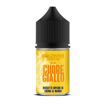 MINI SHOT - Goldwave - Cuori - CUORE GIALLO - aroma 10+10 in flacone da 30ml