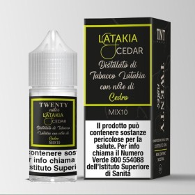 MINI SHOT - TNT Vape - Twenty Notes Bidistillati - LATAKIA CEDAR - aroma 10+10 in flacone da 30ml
