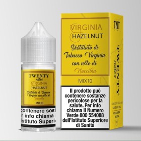 MINI SHOT - TNT Vape - Twenty Notes Bidistillati - VIRGINIA HAZELNUT - aroma 10+10 in flacone da 30ml