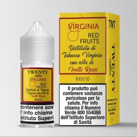 MINI SHOT - TNT Vape - Twenty Notes Bidistillati - VIRGINIA RED FRUITS - aroma 10+10 in flacone da 30ml