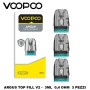 Voopoo - POD DI RICAMBIO ARGUS TOP FILL V2 0,4 ohm 3ml - 3 PEZZI