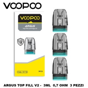 Voopoo - POD DI RICAMBIO ARGUS TOP FILL V2 0,7 ohm 3ml - 3 PEZZI