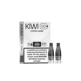 Kiwi Vapor - POD PRECARICATE per Kiwi Go+ 0mg/ml - Cotton Candy - 2 PEZZI