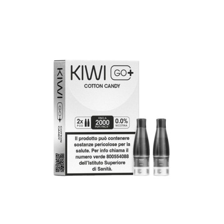 Kiwi Vapor - POD PRECARICATE per Kiwi Go+ 0mg/ml - Cotton Candy - 2 PEZZI